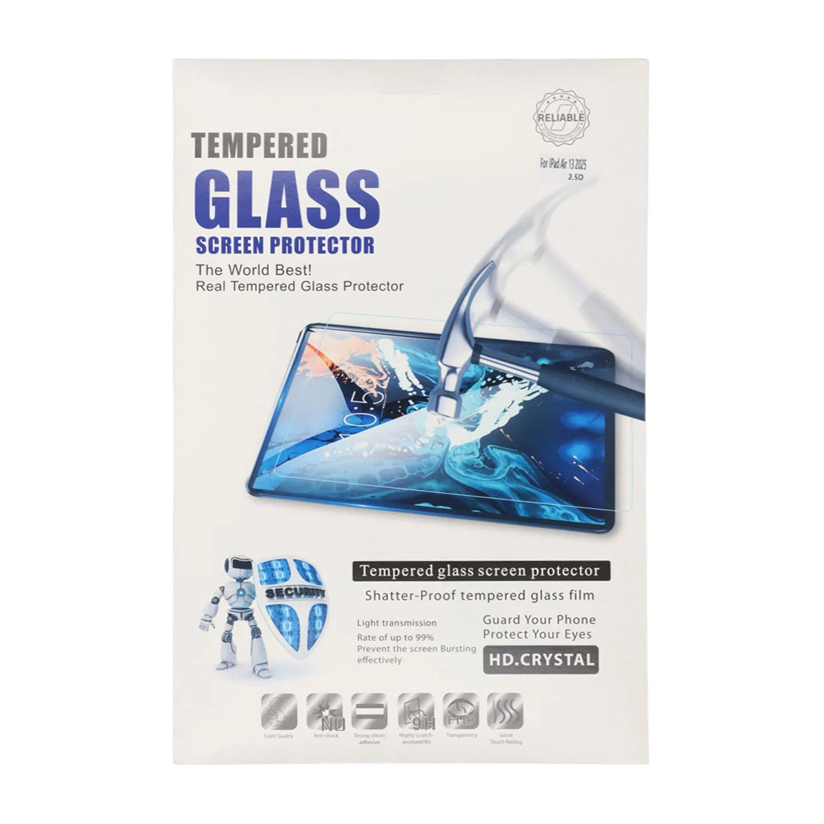 Skärmskydd iPad Air 13 (2025) Härdat Glas image 4