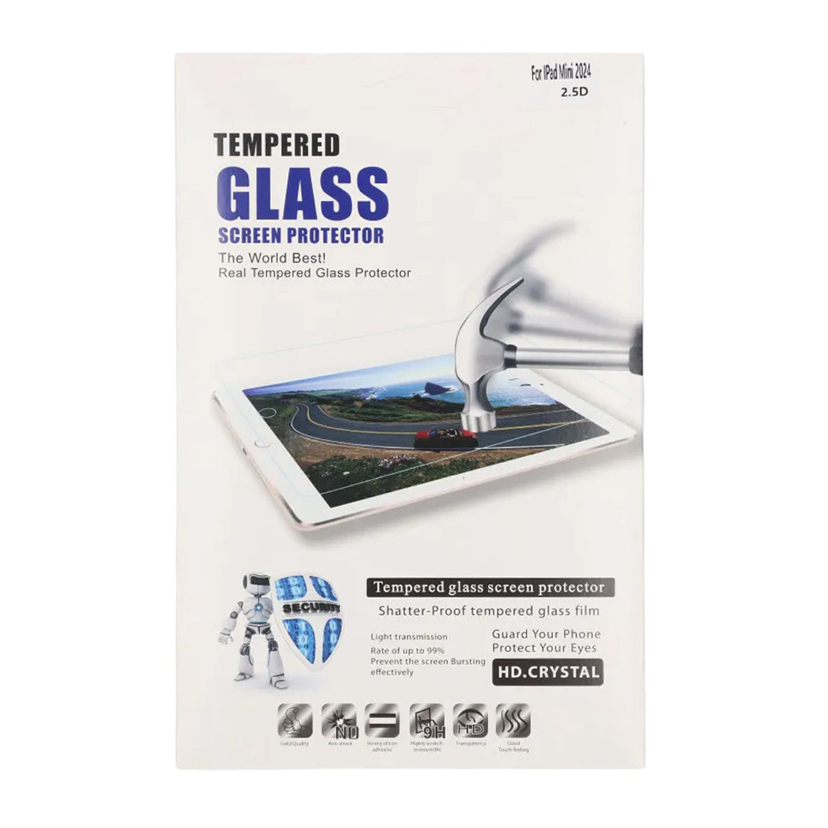 Skärmskydd iPad Mini (2024) Härdat Glas - Miljö image 4