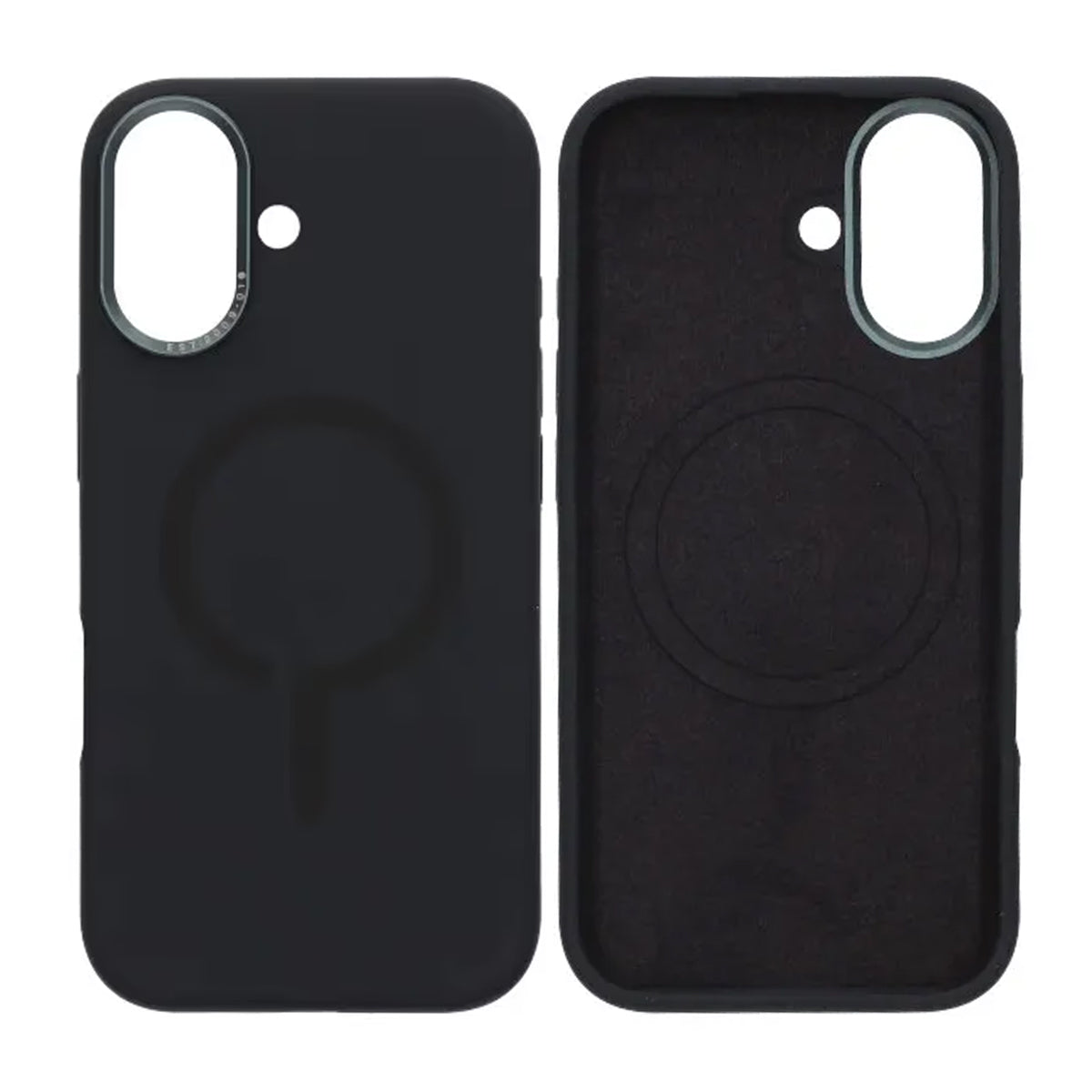 Mobilskal Silikon med Kamera Metallram för iPhone 17 - Svart image 1