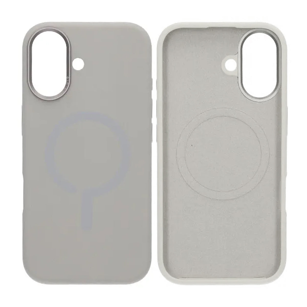 Mobilskal Silikon med Kamera Metallram för iPhone 17 - Grå image 1