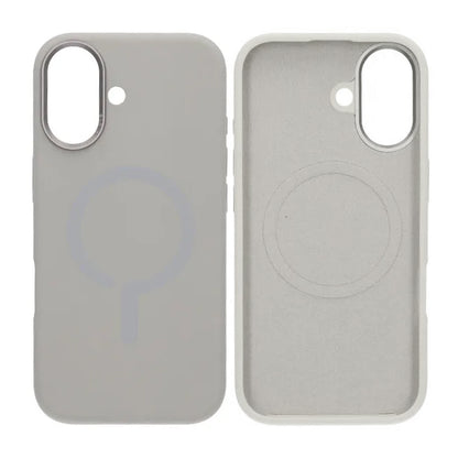 Mobilskal Silikon med Kamera Metallram för iPhone 17 - Grå image 1