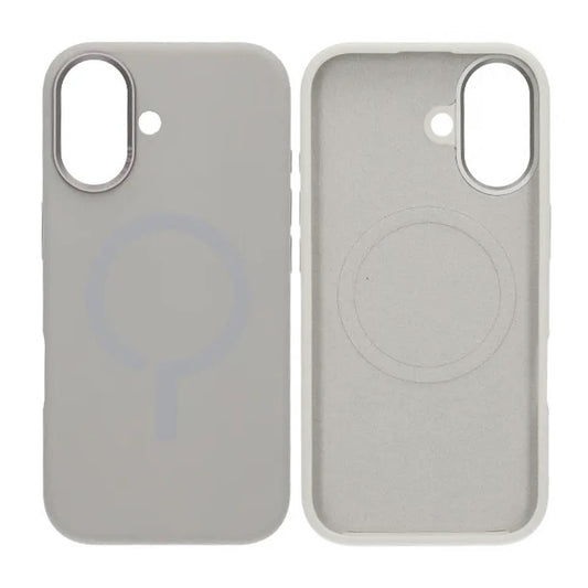 Mobilskal Silikon med Kamera Metallram för iPhone 17 - Grå image 1