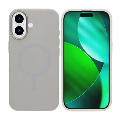 Mobilskal Silikon med Kamera Metallram för iPhone 17 - Grå image 1