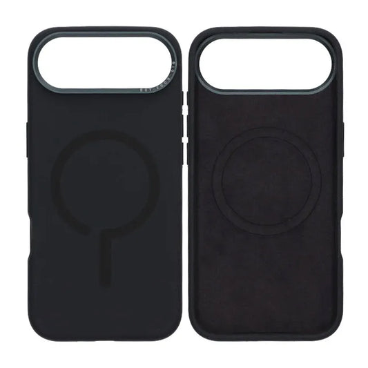 Mobilskal Silikon med Kamera Metallram för iPhone Air - Svart image 1