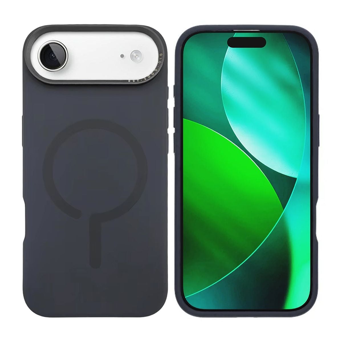 Mobilskal Silikon med Kamera Metallram för iPhone Air - Blå image 1