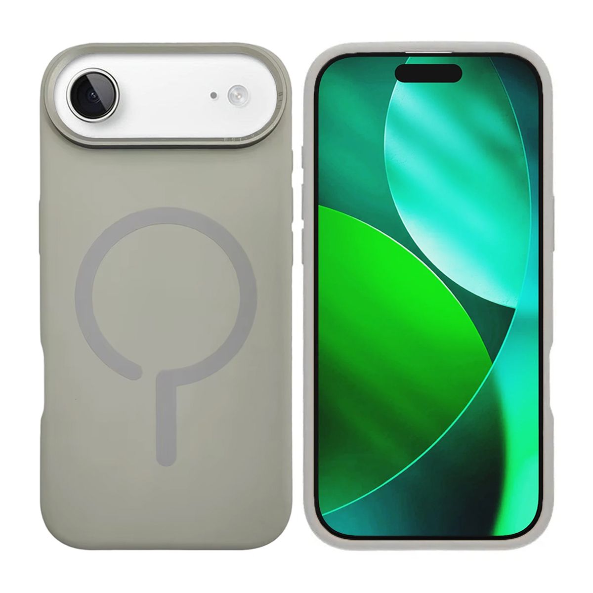 Mobilskal Silikon med Kamera Metallram för iPhone Air - Grå image 1