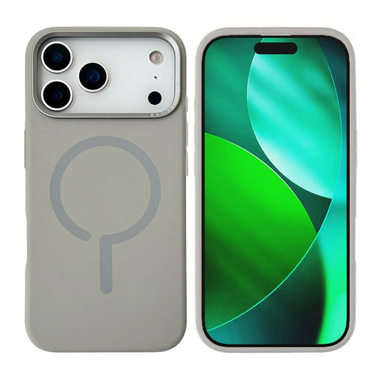 Mobilskal Silikon med Kamera Metallram för iPhone 17 Pro - Grå image 1