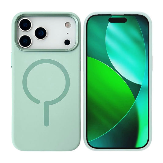 Mobilskal Silikon med Kamera Metallram för iPhone 17 Pro - Grön image 1