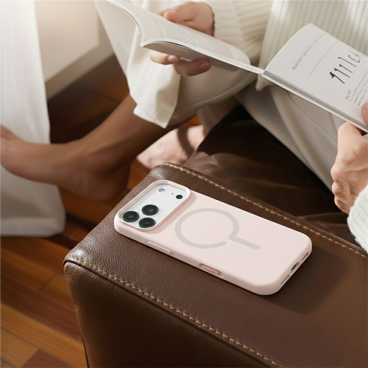 Mobilskal Silikon med Kamera Metallram för iPhone 17 Pro - Rosa image 5