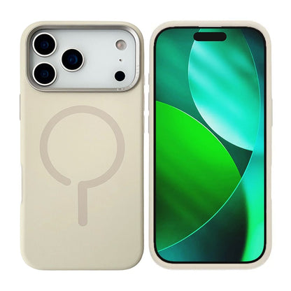 Mobilskal Silikon med Kamera Metallram för iPhone 17 Pro - Vit image 1
