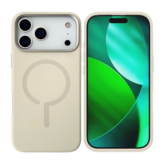Mobilskal Silikon med Kamera Metallram för iPhone 17 Pro - Vit image 1