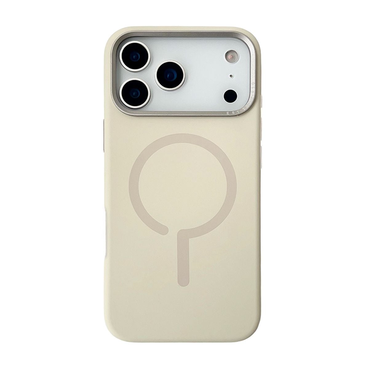 Mobilskal Silikon med Kamera Metallram för iPhone 17 Pro - Vit image 2