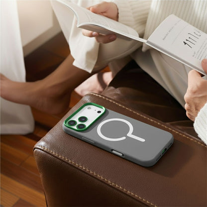 Mobilskal Silikon med Kamera Metallram för iPhone 17 Pro Max - Grå image 5