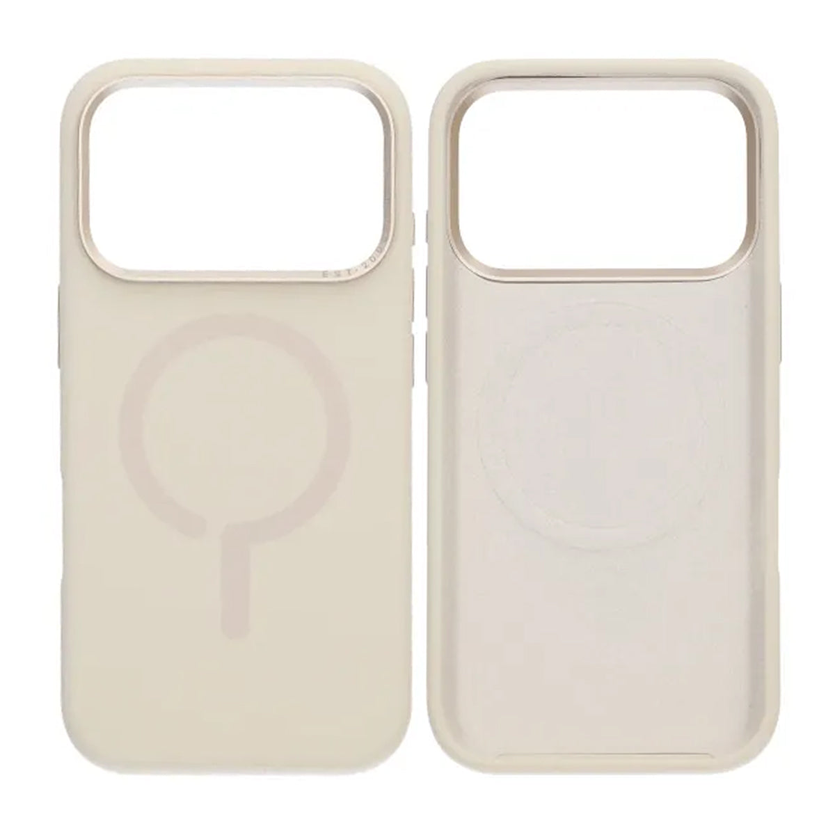 Mobilskal Silikon med Kamera Metallram för iPhone 17 Pro Max - Vit image 1