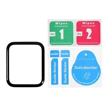 Screen Protector Apple Watch Series 6 Aluminum 45mm - 3D Full Tempered Glass Black image 3