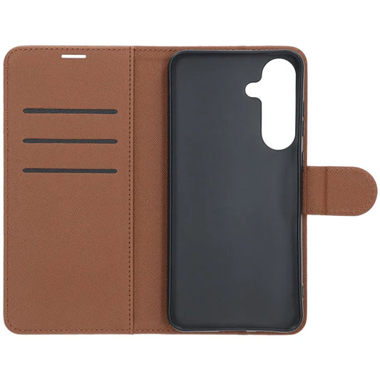 Plånboksfodral med stativ till Samsung Galaxy S25 FE - Brun image 2