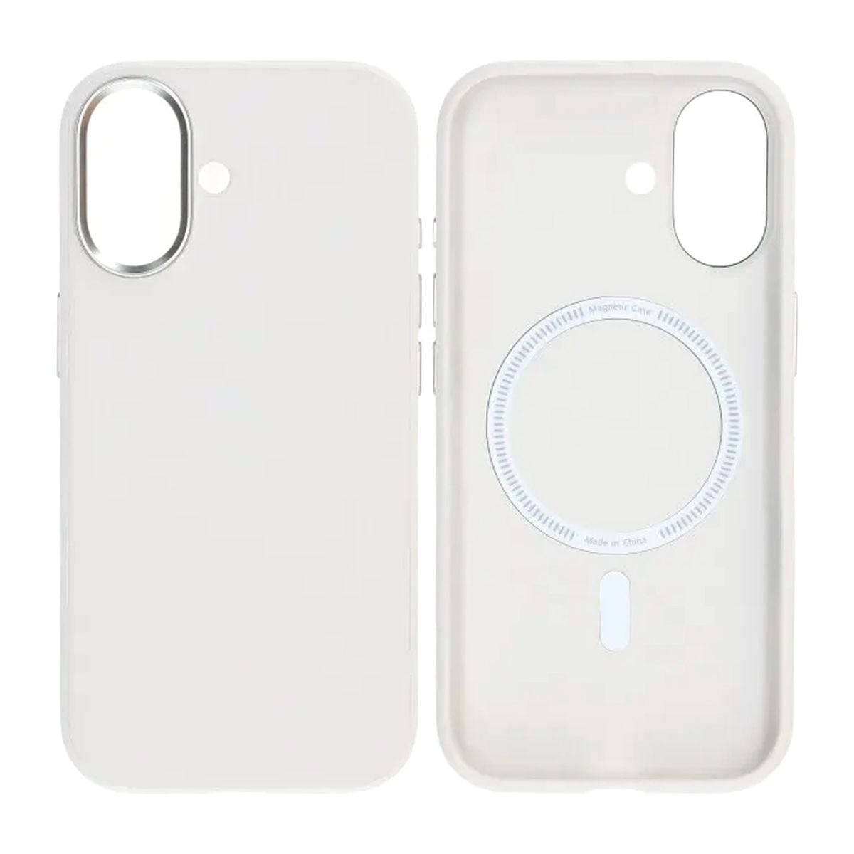 Mobilskal konstläder med Magsafe för iPhone 17 - Vit image 1