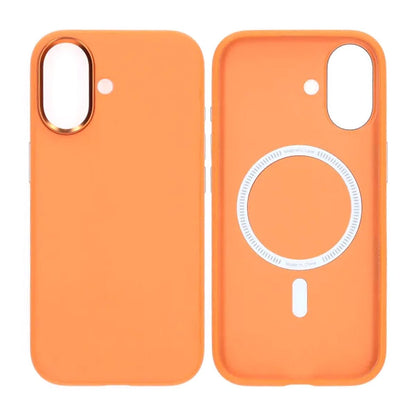 Mobilskal konstläder med Magsafe för iPhone 17 - Orange image 1