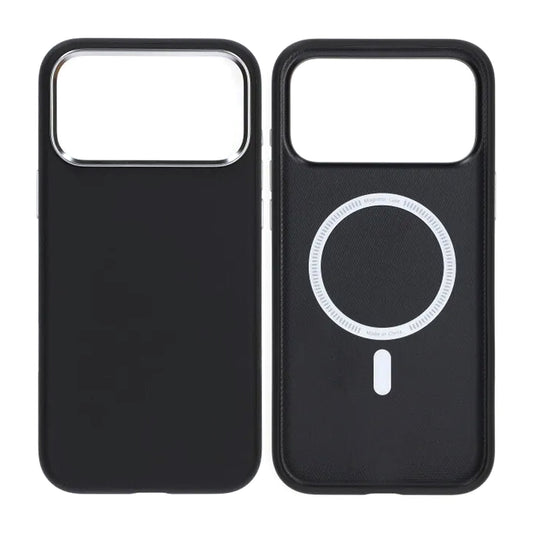 Mobilskal konstläder med Magsafe för iPhone 17 Pro - Svart image 1