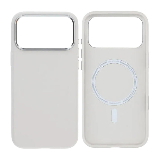 Mobilskal konstläder med Magsafe för iPhone 17 Pro - Vit image 1