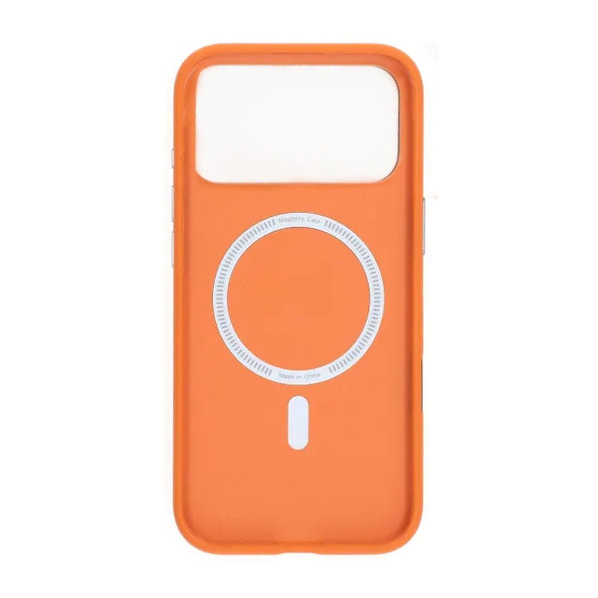 Mobilskal konstläder med Magsafe för iPhone 17 Pro - Orange image 3