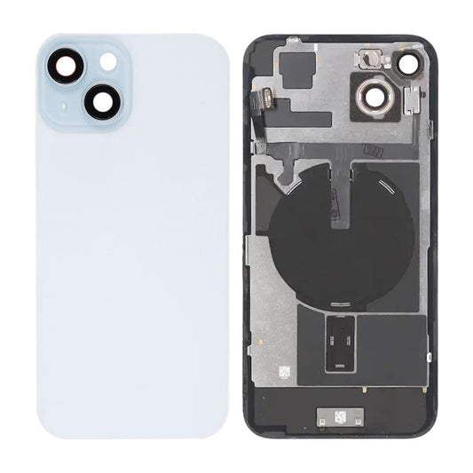 iPhone 15 Plus Baksida Glas med smådelar - Vit image 1