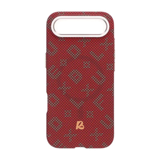 Mobilskal Aramidfiber för iPhone Air - Röd med text image 2