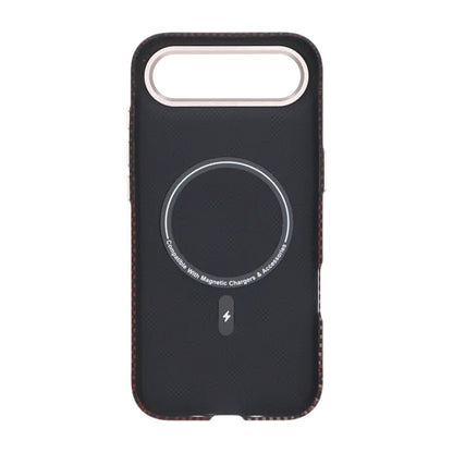 Mobilskal Aramidfiber för iPhone Air - Röd med rutnät image 3