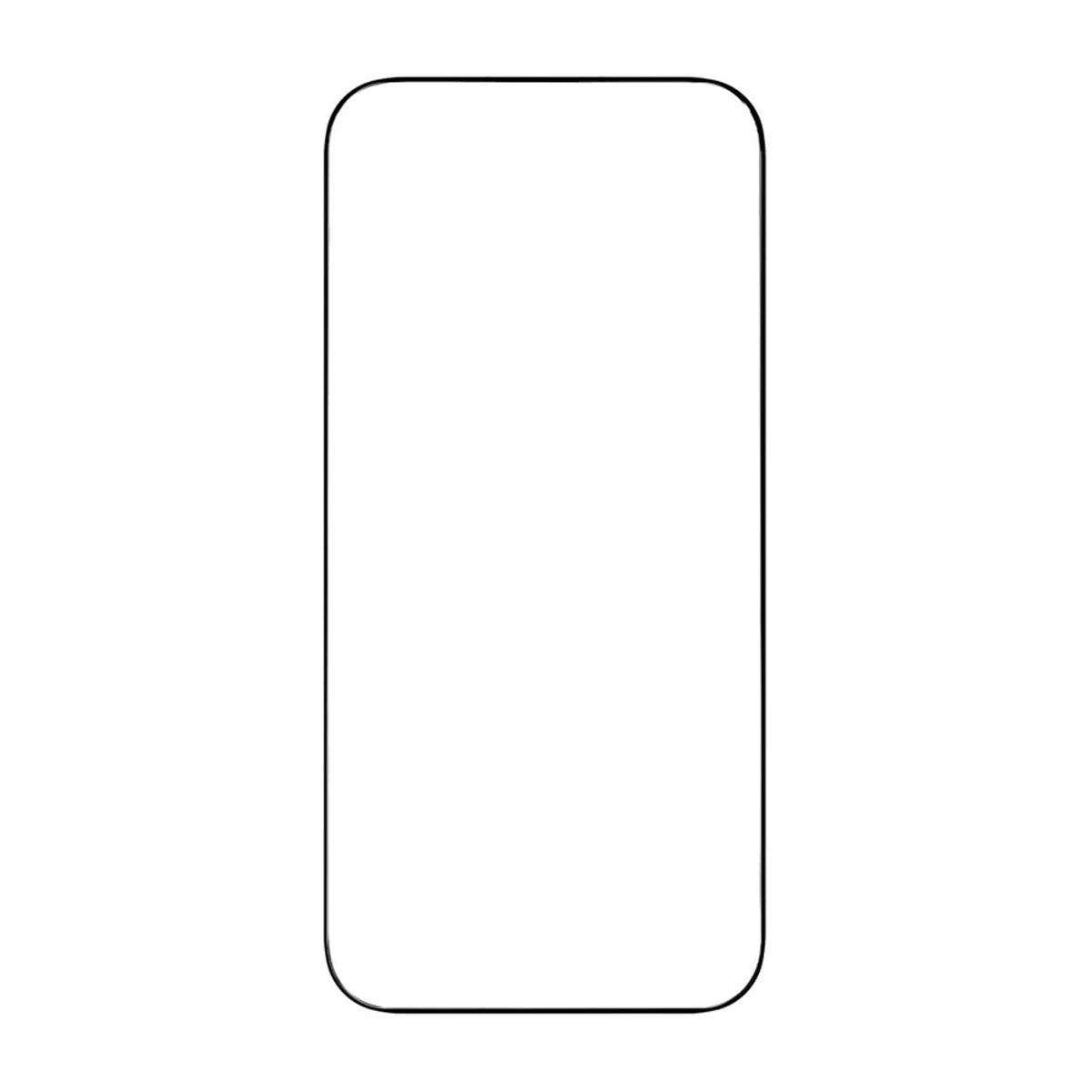 Rvelon Skärmskydd iPhone 16 Pro/17/17 Pro Härdat Glas 2.5D Svart - bulk image 2