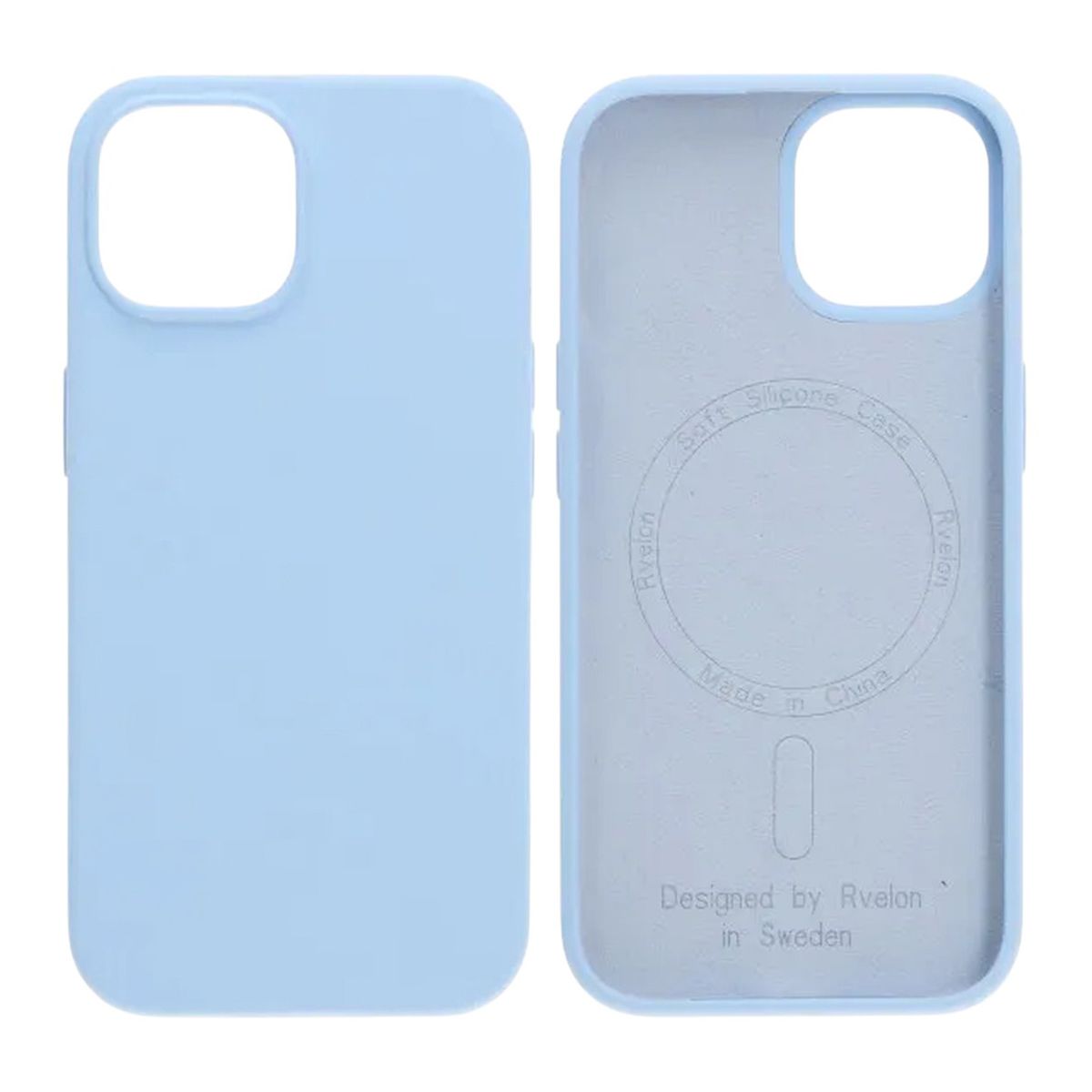 Rvelon Mobilskal Silikon MagSafe för iPhone 15 - Ljusblå image 1