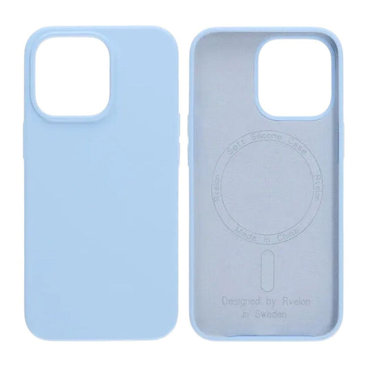 Rvelon Mobilskal Silikon MagSafe för iPhone 13 Pro - Ljusblå image 1