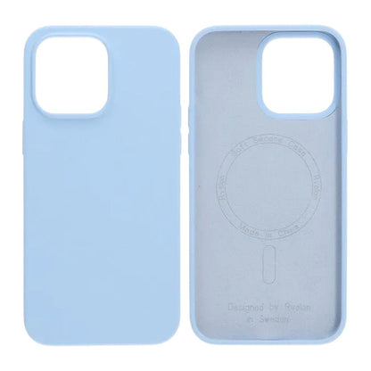 Rvelon Skal Silikon MagSafe för iPhone 14 Pro Max - Ljusblå image 1