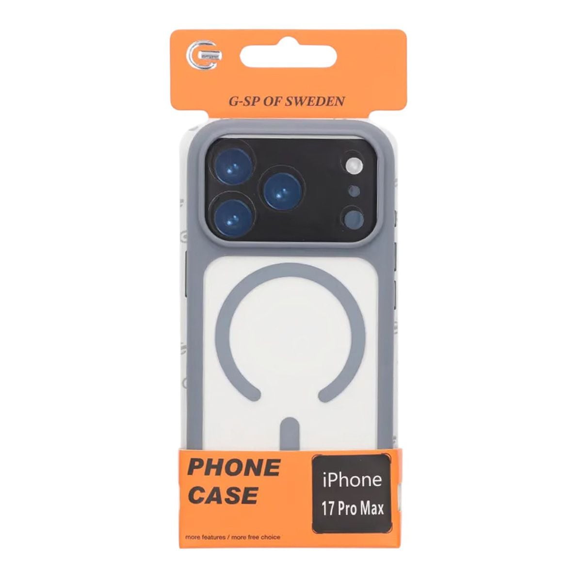 Skal för iPhone 17 Pro Max - MagSafe & Kameraskydd - Grå image 4