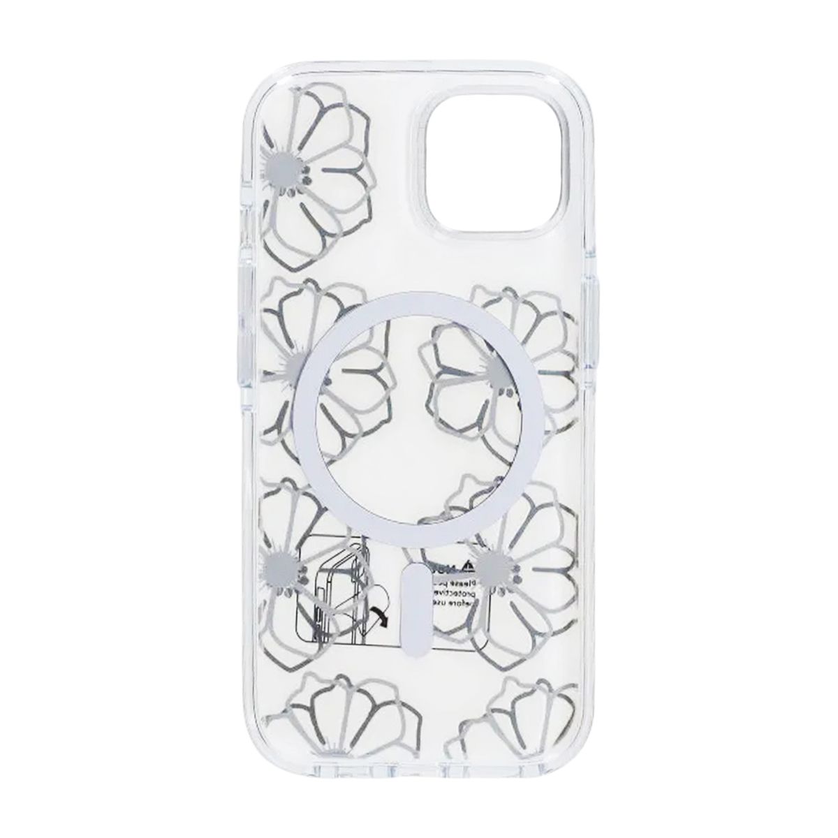 Mobilskal Magsafe till iPhone 15 - Transparent med blommor image 3