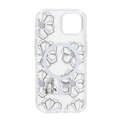 Mobilskal Magsafe till iPhone 15 - Transparent med blommor image 3