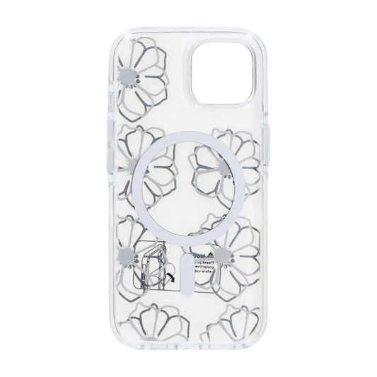 Mobilskal Magsafe till iPhone 15 - Transparent med blommor image 3