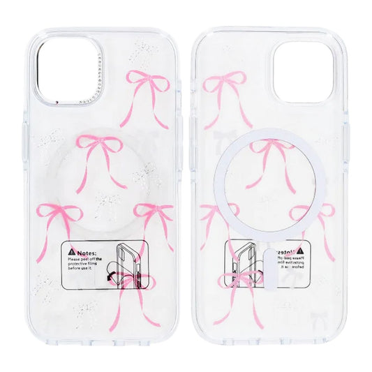 Mobilskal Magsafe till iPhone 15 - Transparent med rosett image 1