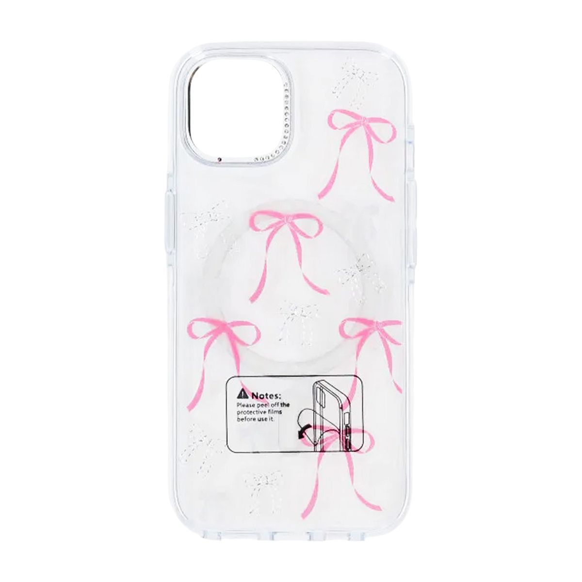 Mobilskal Magsafe till iPhone 15 - Transparent med rosett image 2