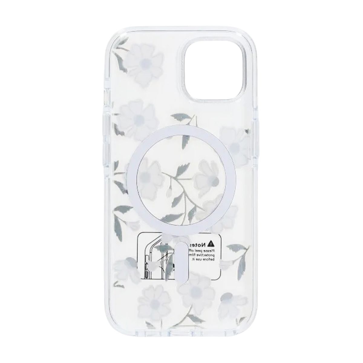 Skal Magsafe till iPhone 15 - Transparent blommor och kvistar image 3