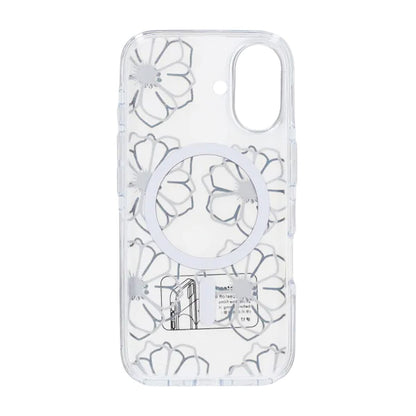 Mobilskal Magsafe till iPhone 16 - Transparent med blommor image 3