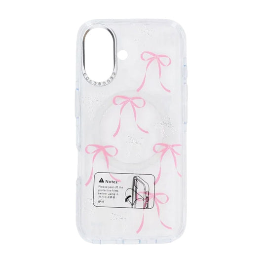 Mobilskal Magsafe till iPhone 16 - Transparent med rosett image 2
