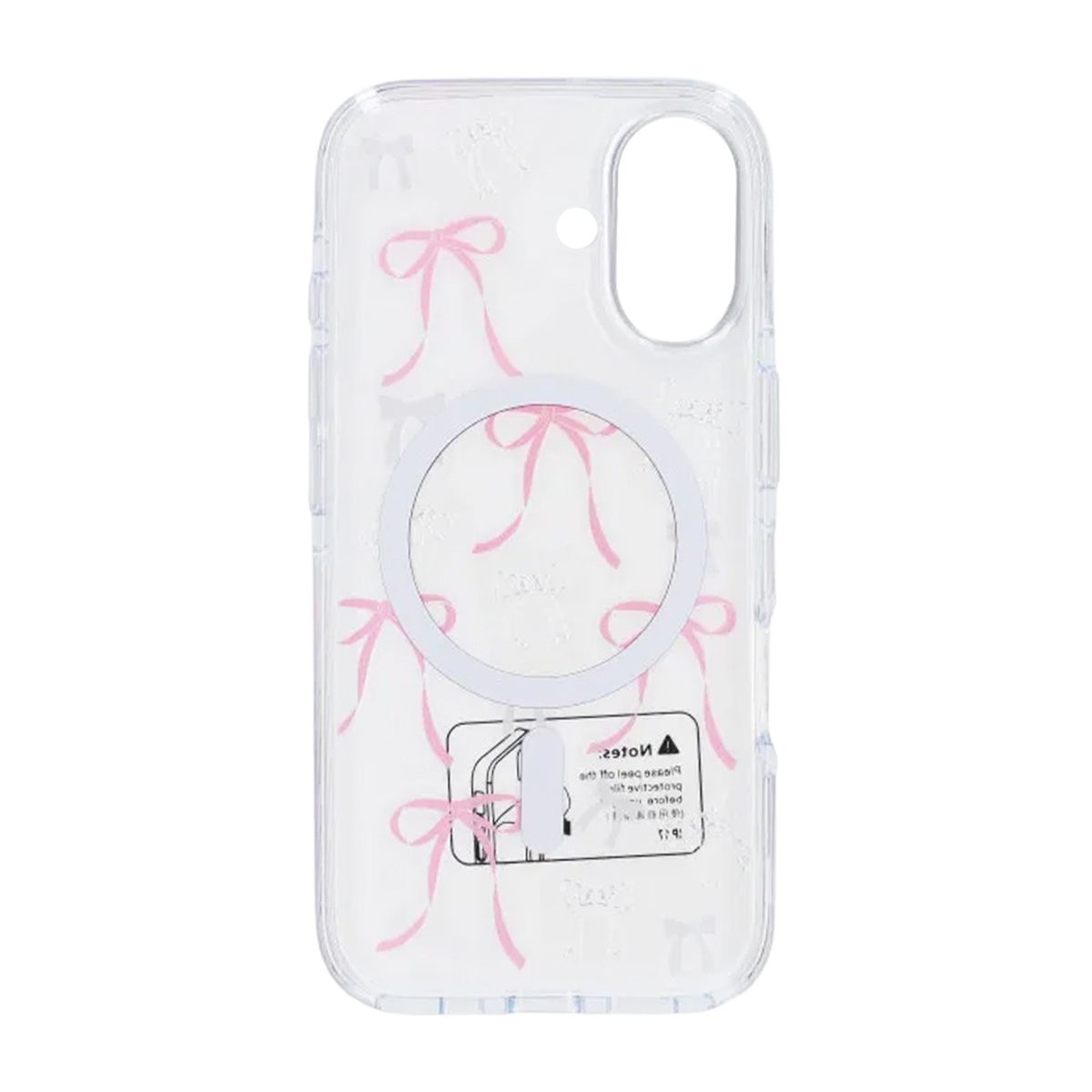 Mobilskal Magsafe till iPhone 16 - Transparent med rosett image 3