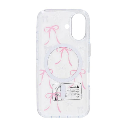 Mobilskal Magsafe till iPhone 16 - Transparent med rosett image 3