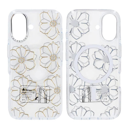 Mobilskal Magsafe till iPhone 17 - Transparent med blommor image 1