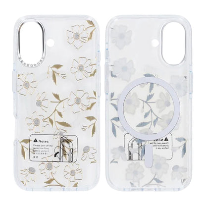 Skal Magsafe till iPhone 17 - Transparent blommor och kvistar image 1
