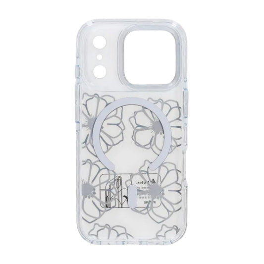 Mobilskal Magsafe till iPhone 17 Pro - Transparent med blommor image 3