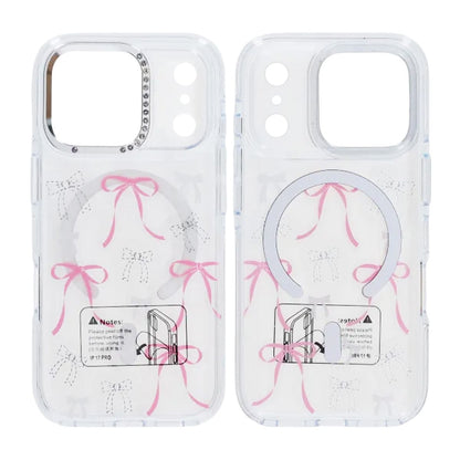Mobilskal Magsafe till iPhone 17 Pro - Transparent med rosett image 1