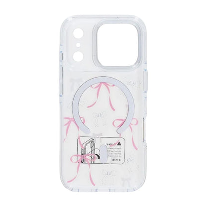 Mobilskal Magsafe till iPhone 17 Pro - Transparent med rosett image 3