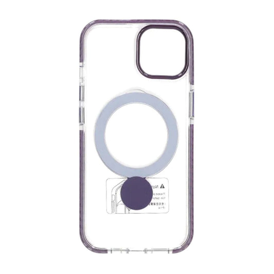 Skal Magsafe till iPhone 13 och 14 - Transparent lila med ringstativ image 3