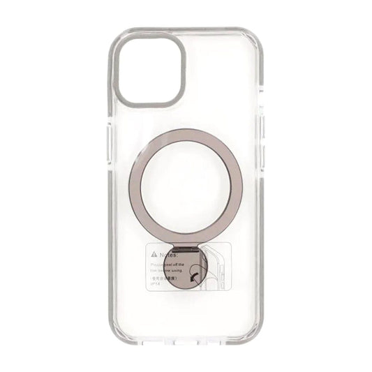 Skal Magsafe till iPhone 13 och 14 - Transparent grå med ringstativ image 2